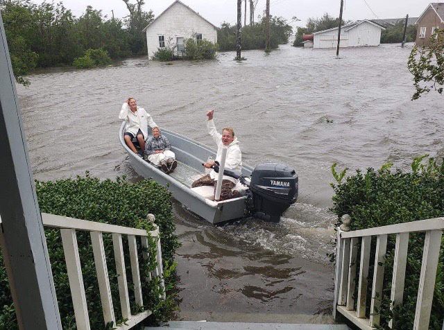 Dorian floods Cedar Island